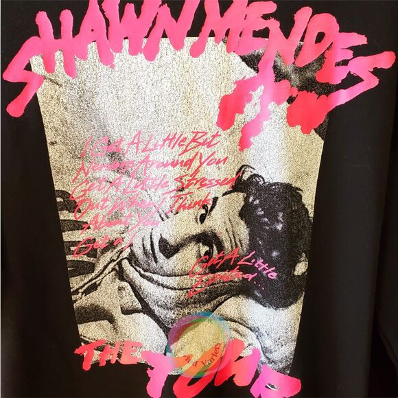 Shawn Mendes 2019 Tour Hoodie H&M Womens S Oversized Longline Tunic Dress - Picture 3 of 10